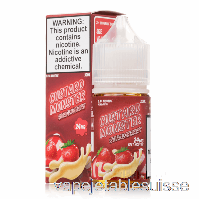 Vape Suisse Fraise - Crème Anglaise Monstre Sels - 30ml 24mg